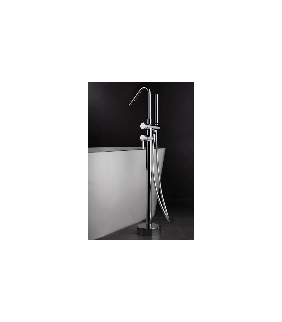 Grifo para bañera exenta Corcega Negro BBECO1/NG Imex — Azulejossola